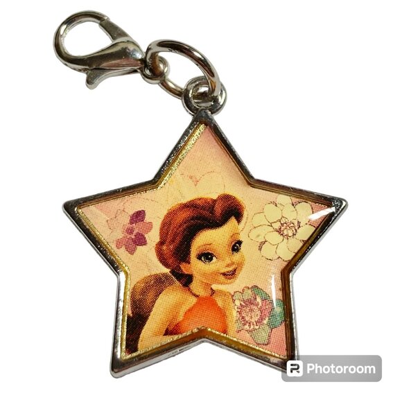 Vintage Disney Tinker Bell Fairy Rosetta Clip On Charm Zipper Pull Bag Purse - Picture 1 of 4